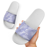 New Zealand Silver Fern Rugby Custom Slide Sandals Go Aotearoa Champions Purple Version - Polynesian Pride
