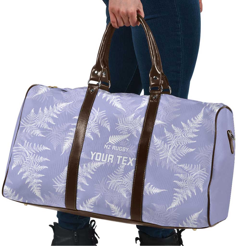 New Zealand Silver Fern Rugby Custom Travel Bag Go Aotearoa Champions Purple Version - Polynesian Pride