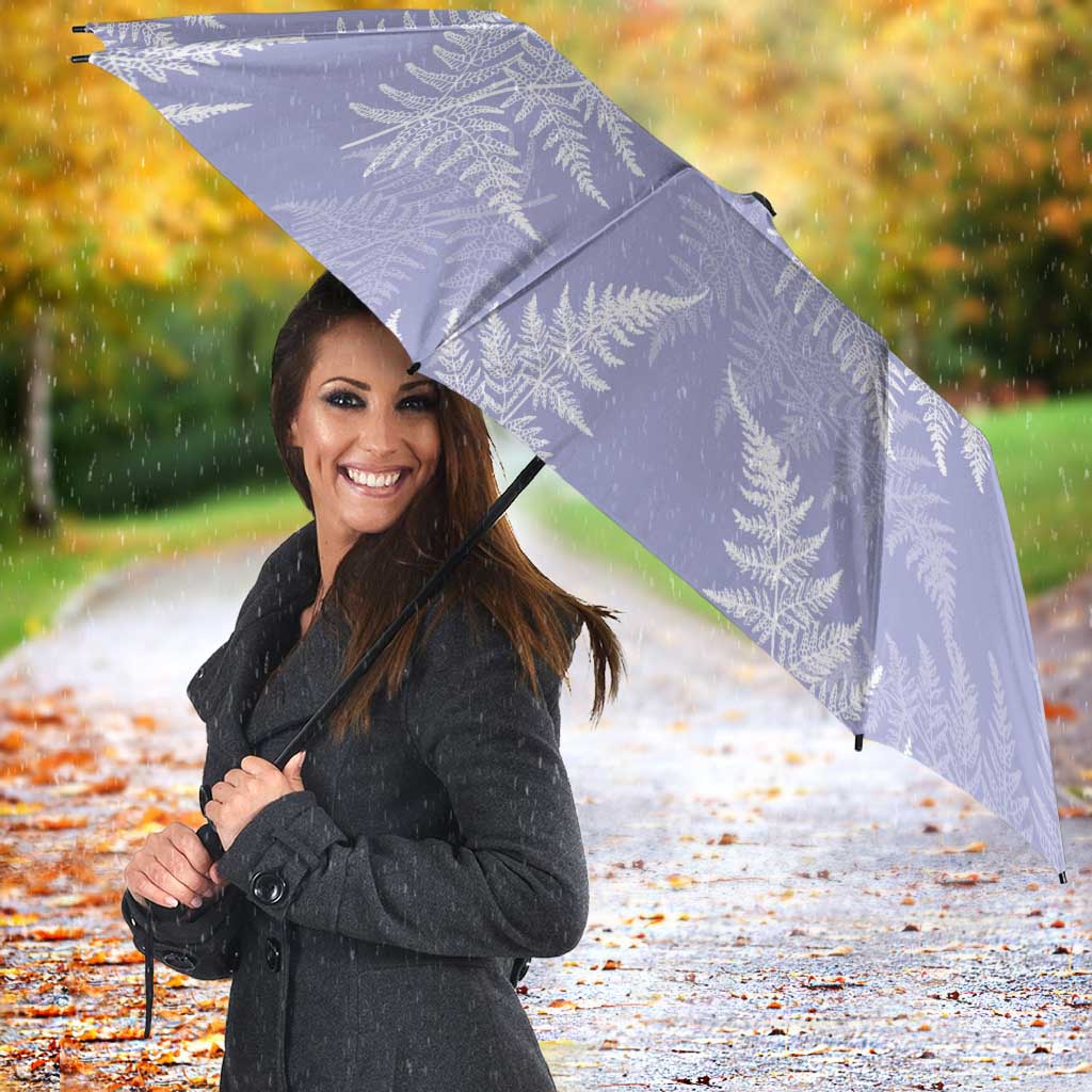 New Zealand Silver Fern Rugby Custom Umbrella Go Aotearoa Champions Purple Version - Polynesian Pride