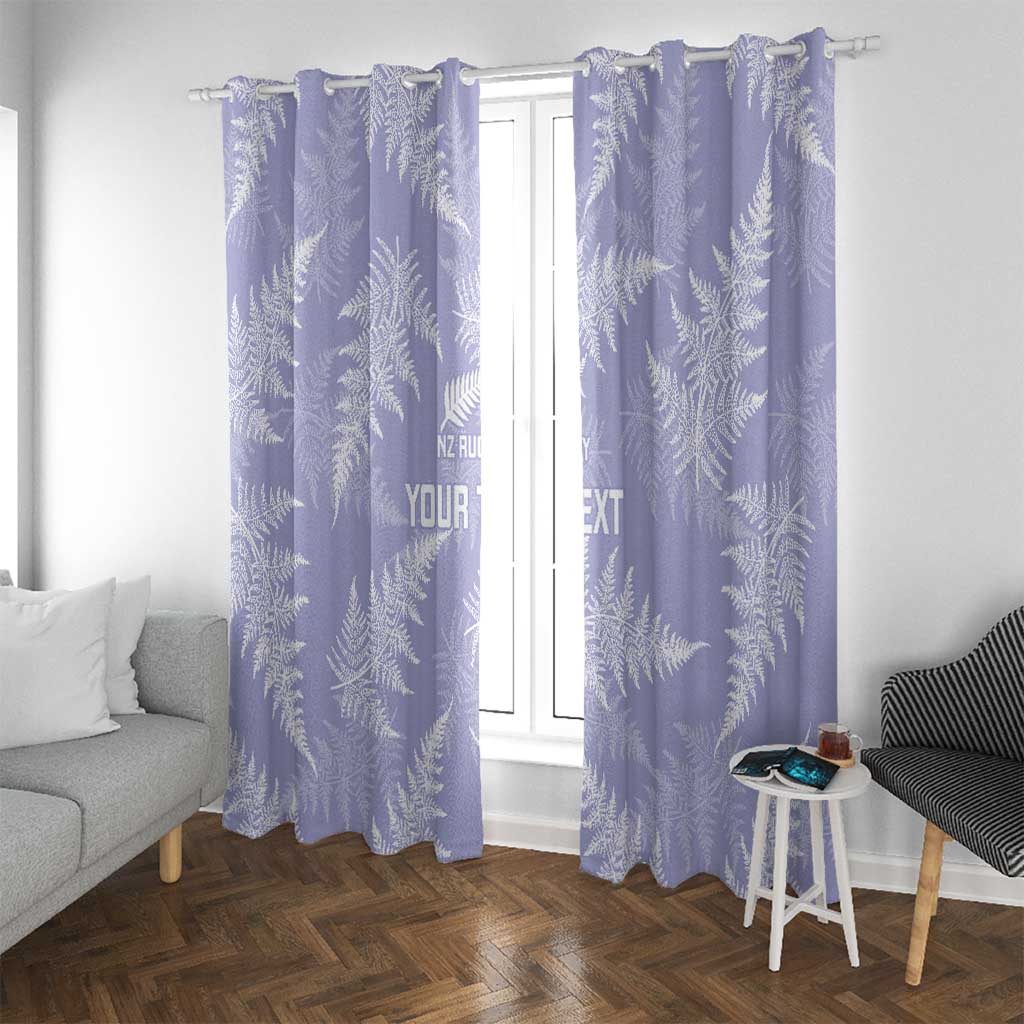 New Zealand Silver Fern Rugby Custom Window Curtain Go Aotearoa Champions Purple Version - Polynesian Pride