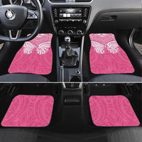 New Zealand Breast Cancer Awareness Car Mats Maori Butterfly Pink Ribbon - Polynesian Pride