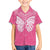 New Zealand Breast Cancer Awareness Family Matching Long Sleeve Bodycon Dress and Hawaiian Shirt Maori Butterfly Pink Ribbon - Polynesian Pride
