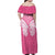 New Zealand Breast Cancer Awareness Family Matching Off Shoulder Maxi Dress and Hawaiian Shirt Maori Butterfly Pink Ribbon - Polynesian Pride