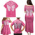 New Zealand Breast Cancer Awareness Family Matching Puletasi and Hawaiian Shirt Maori Butterfly Pink Ribbon - Polynesian Pride