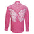 New Zealand Breast Cancer Awareness Family Matching Short Sleeve Bodycon Dress and Hawaiian Shirt Maori Butterfly Pink Ribbon - Polynesian Pride