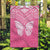 New Zealand Breast Cancer Awareness Garden Flag Maori Butterfly Pink Ribbon - Polynesian Pride