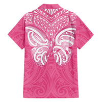 New Zealand Breast Cancer Awareness Hawaiian Shirt Maori Butterfly Pink Ribbon - Polynesian Pride