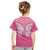 New Zealand Breast Cancer Awareness Kid T Shirt Maori Butterfly Pink Ribbon - Polynesian Pride