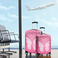 New Zealand Breast Cancer Awareness Luggage Cover Maori Butterfly Pink Ribbon - Polynesian Pride