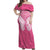 New Zealand Breast Cancer Awareness Off Shoulder Maxi Dress Maori Butterfly Pink Ribbon - Polynesian Pride