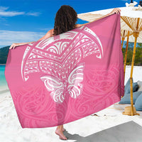 New Zealand Breast Cancer Awareness Sarong Maori Butterfly Pink Ribbon - Polynesian Pride