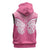 New Zealand Breast Cancer Awareness Sleeveless Hoodie Maori Butterfly Pink Ribbon - Polynesian Pride