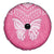 New Zealand Breast Cancer Awareness Spare Tire Cover Maori Butterfly Pink Ribbon - Polynesian Pride