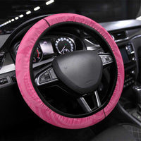 New Zealand Breast Cancer Awareness Steering Wheel Cover Maori Butterfly Pink Ribbon - Polynesian Pride