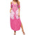 New Zealand Breast Cancer Awareness Summer Maxi Dress Maori Butterfly Pink Ribbon - Polynesian Pride