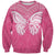 New Zealand Breast Cancer Awareness Sweatshirt Maori Butterfly Pink Ribbon - Polynesian Pride