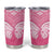 New Zealand Breast Cancer Awareness Tumbler Cup Maori Butterfly Pink Ribbon - Polynesian Pride