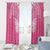 New Zealand Breast Cancer Awareness Window Curtain Maori Butterfly Pink Ribbon - Polynesian Pride