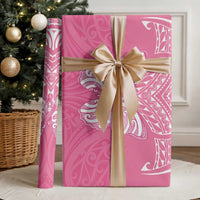 New Zealand Breast Cancer Awareness Wrapping Paper Maori Butterfly Pink Ribbon - Polynesian Pride