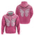 New Zealand Breast Cancer Awareness Zip Hoodie Maori Butterfly Pink Ribbon - Polynesian Pride