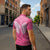 New Zealand Breast Cancer Awareness Zipper Polo Shirt Maori Butterfly Pink Ribbon - Polynesian Pride