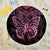 New Zealand Breast Cancer Awareness Beach Blanket Maori Butterfly Pink Ribbon Black Version - Polynesian Pride