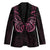 New Zealand Breast Cancer Awareness Blazer Maori Butterfly Pink Ribbon Black Version - Polynesian Pride
