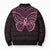 New Zealand Breast Cancer Awareness Bomber Puffer Jacket Maori Butterfly Pink Ribbon Black Version - Polynesian Pride