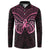 New Zealand Breast Cancer Awareness Button Sweatshirt Maori Butterfly Pink Ribbon Black Version - Polynesian Pride