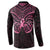 New Zealand Breast Cancer Awareness Button Sweatshirt Maori Butterfly Pink Ribbon Black Version - Polynesian Pride