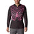 New Zealand Breast Cancer Awareness Button Sweatshirt Maori Butterfly Pink Ribbon Black Version - Polynesian Pride