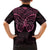 New Zealand Breast Cancer Awareness Family Matching Long Sleeve Bodycon Dress and Hawaiian Shirt Maori Butterfly Pink Ribbon Black Version - Polynesian Pride