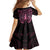 New Zealand Breast Cancer Awareness Family Matching Mermaid Dress and Hawaiian Shirt Maori Butterfly Pink Ribbon Black Version - Polynesian Pride