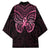 New Zealand Breast Cancer Awareness Kimono Maori Butterfly Pink Ribbon Black Version - Polynesian Pride