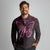 New Zealand Breast Cancer Awareness Long Sleeve Polo Shirt Maori Butterfly Pink Ribbon Black Version - Polynesian Pride