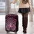 New Zealand Breast Cancer Awareness Luggage Cover Maori Butterfly Pink Ribbon Black Version - Polynesian Pride