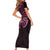 New Zealand Breast Cancer Awareness Short Sleeve Bodycon Dress Maori Butterfly Pink Ribbon Black Version - Polynesian Pride