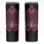New Zealand Breast Cancer Awareness Skinny Tumbler Maori Butterfly Pink Ribbon Black Version - Polynesian Pride