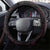 New Zealand Breast Cancer Awareness Steering Wheel Cover Maori Butterfly Pink Ribbon Black Version - Polynesian Pride