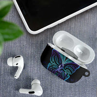 Suicide Prevention New Zealand AirPods Case Aotearoa Maori Butterfly Mix Silver Fern - Polynesian Pride
