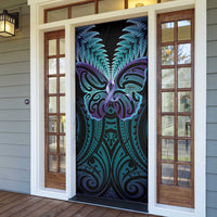 Suicide Prevention New Zealand Door Cover Aotearoa Maori Butterfly Mix Silver Fern - Polynesian Pride