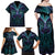 Suicide Prevention New Zealand Family Matching Off Shoulder Maxi Dress and Hawaiian Shirt Aotearoa Maori Butterfly Mix Silver Fern - Polynesian Pride