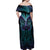 Suicide Prevention New Zealand Family Matching Off Shoulder Maxi Dress and Hawaiian Shirt Aotearoa Maori Butterfly Mix Silver Fern - Polynesian Pride