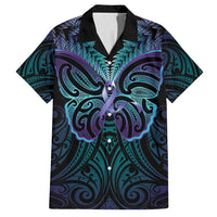 Suicide Prevention New Zealand Family Matching Off Shoulder Short Dress and Hawaiian Shirt Aotearoa Maori Butterfly Mix Silver Fern - Polynesian Pride