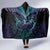 Suicide Prevention New Zealand Hooded Blanket Aotearoa Maori Butterfly Mix Silver Fern - Polynesian Pride
