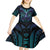 Suicide Prevention New Zealand Kid Short Sleeve Dress Aotearoa Maori Butterfly Mix Silver Fern - Polynesian Pride
