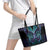 Suicide Prevention New Zealand Leather Tote Bag Aotearoa Maori Butterfly Mix Silver Fern - Polynesian Pride