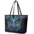 Suicide Prevention New Zealand Leather Tote Bag Aotearoa Maori Butterfly Mix Silver Fern - Polynesian Pride