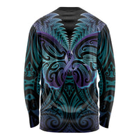 Suicide Prevention New Zealand Long Sleeve Shirt Aotearoa Maori Butterfly Mix Silver Fern - Polynesian Pride
