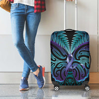 Suicide Prevention New Zealand Luggage Cover Aotearoa Maori Butterfly Mix Silver Fern - Polynesian Pride